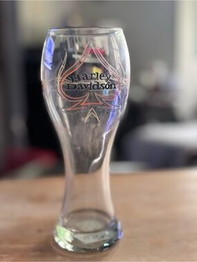 vintage Harley-Davidson Cafe tall pilsner beer glass